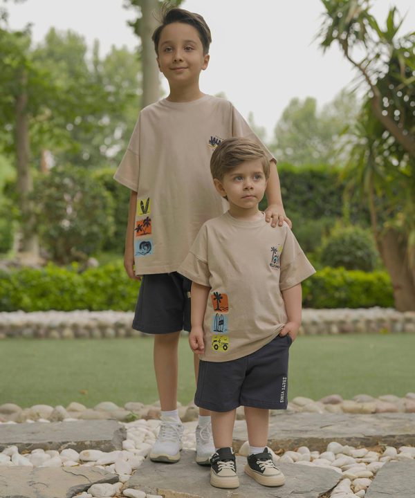 تیشرت چاپ دریا و موج - پوشاک ملورینا