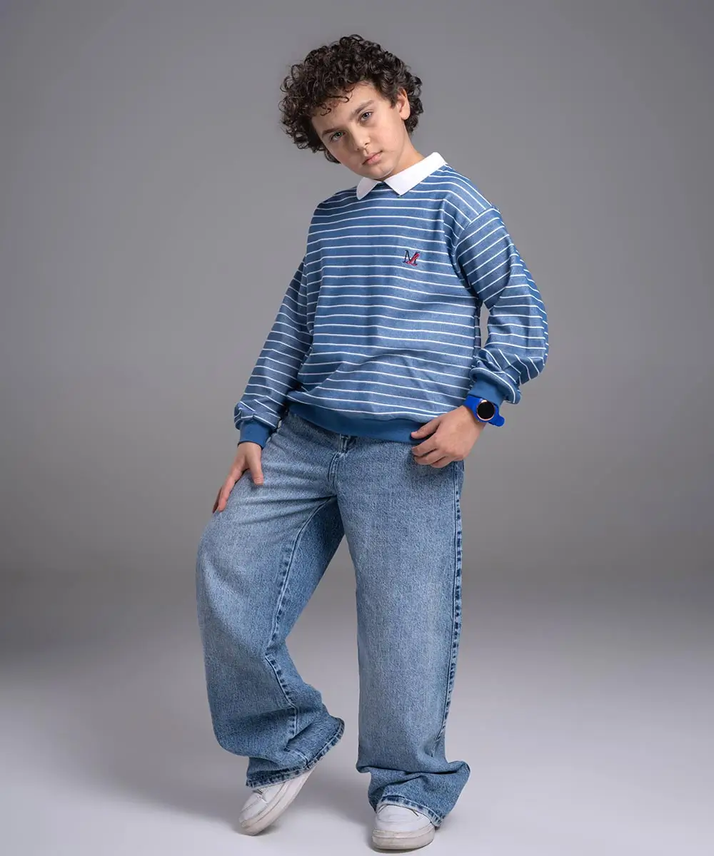 Boys'-striped-blouse بلوز پسرانه راه راه - پوشاک ملورینا