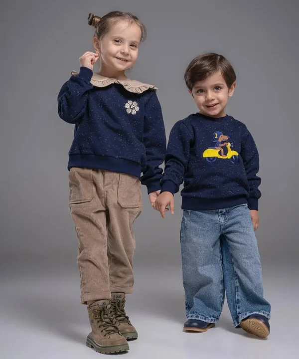 بلوز یقه ب ب گلدوزی گل - پوشاک ملورینا