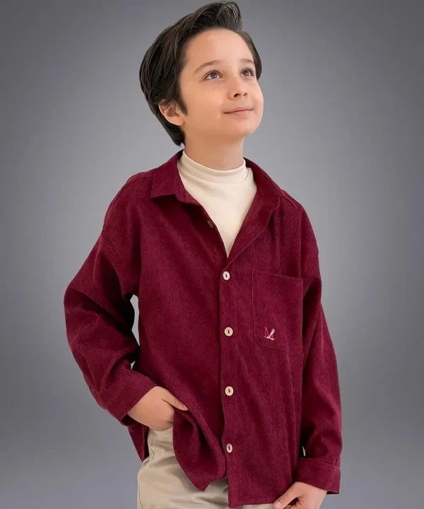 شکت مخمل کبریتی تک جیب - پوشاک ملورینا