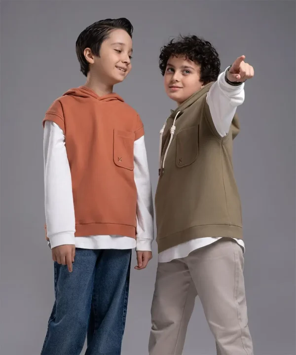 هودی پسرانه سلانیک دورنگ - پوشاک ملورینا