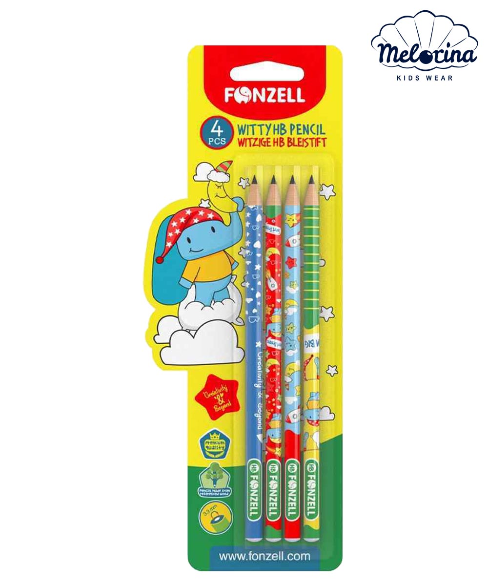 fonzell-pencil مداد گرافیتی کارتونی فونزل 4 عددی - پوشاک ملورینا