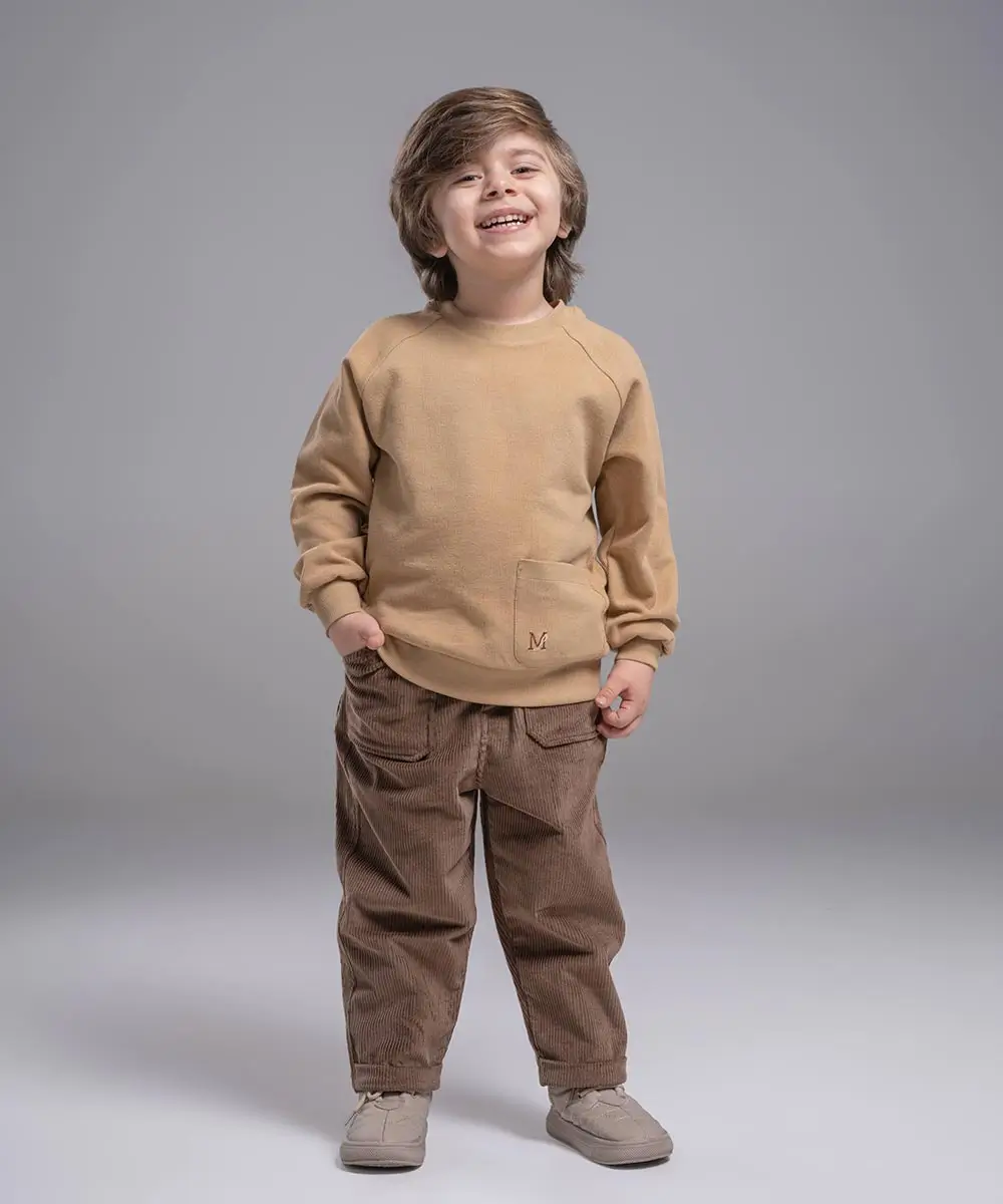 Match-velvet-mom-style-pants شلوار مام استایل مخمل کبریتی - پوشاک ملورینا