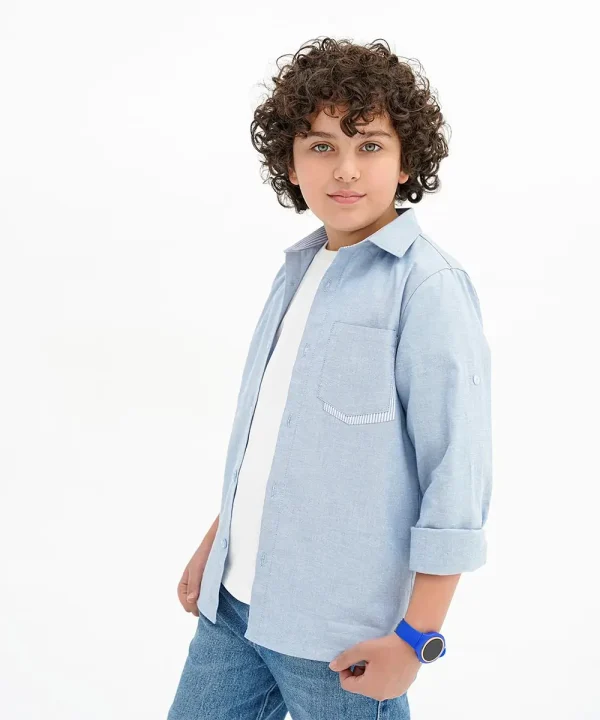 پیراهن پسرانه بلواستریپ - پوشاک ملورینا