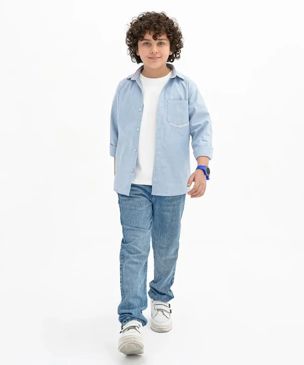 پیراهن پسرانه بلواستریپ - پوشاک ملورینا