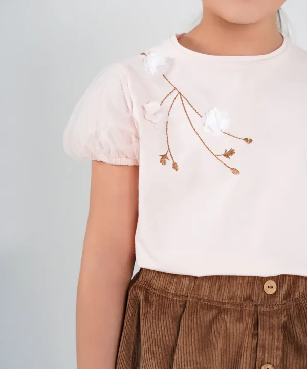 تیشرت اپلیکه شکوفه - پوشاک ملورینا