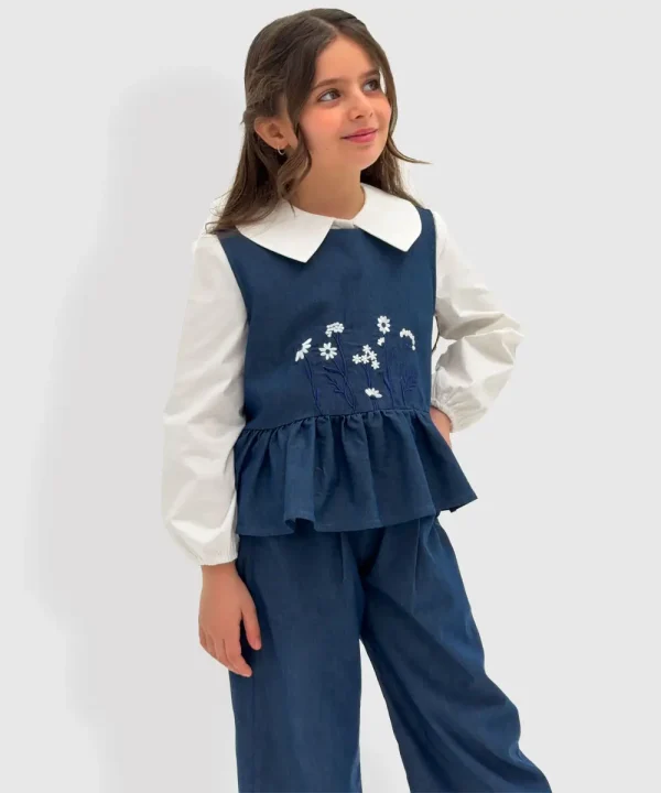 ست ژیله و شلوار تنسل - پوشاک ملورینا