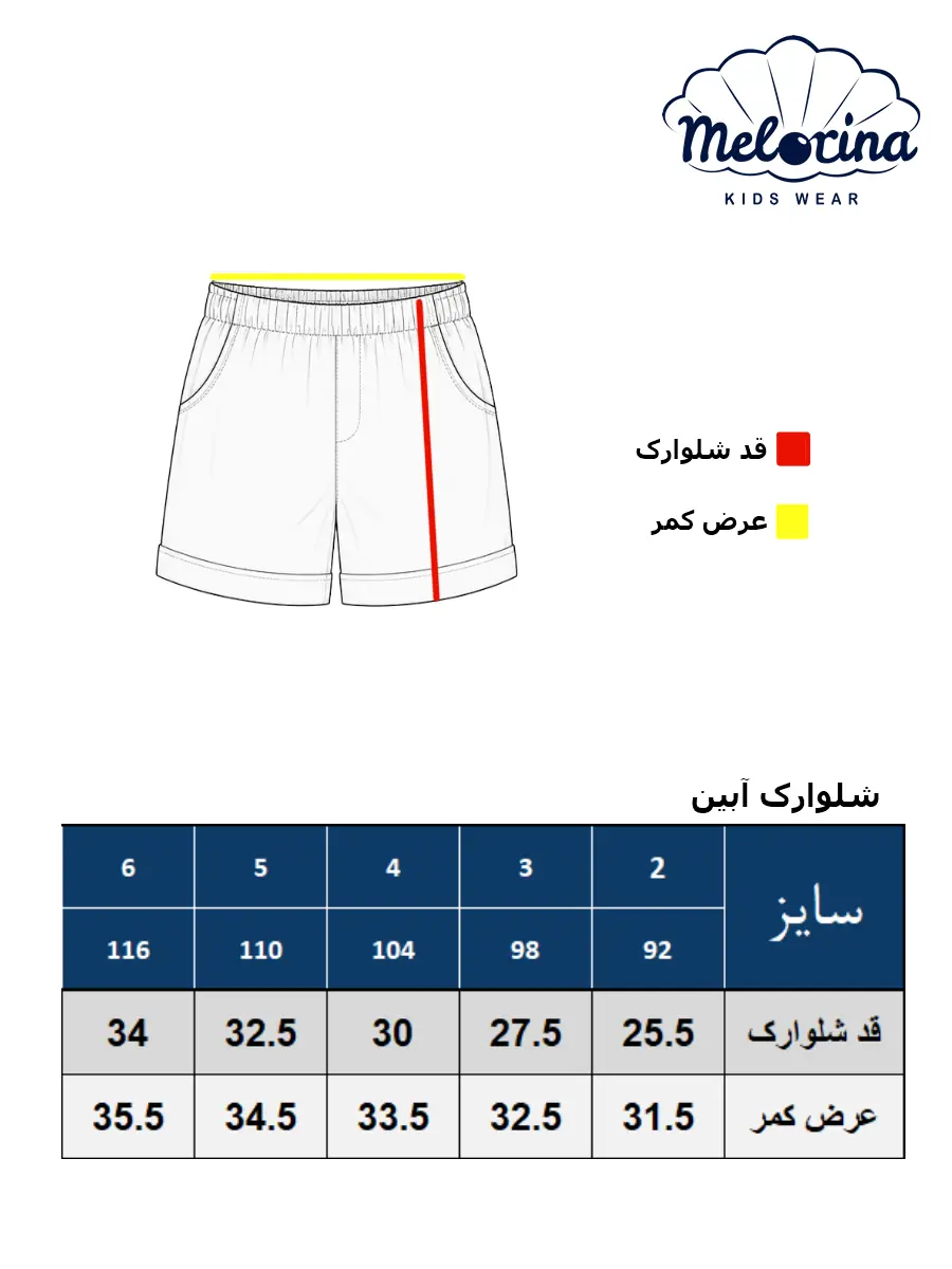 Blue shorts table