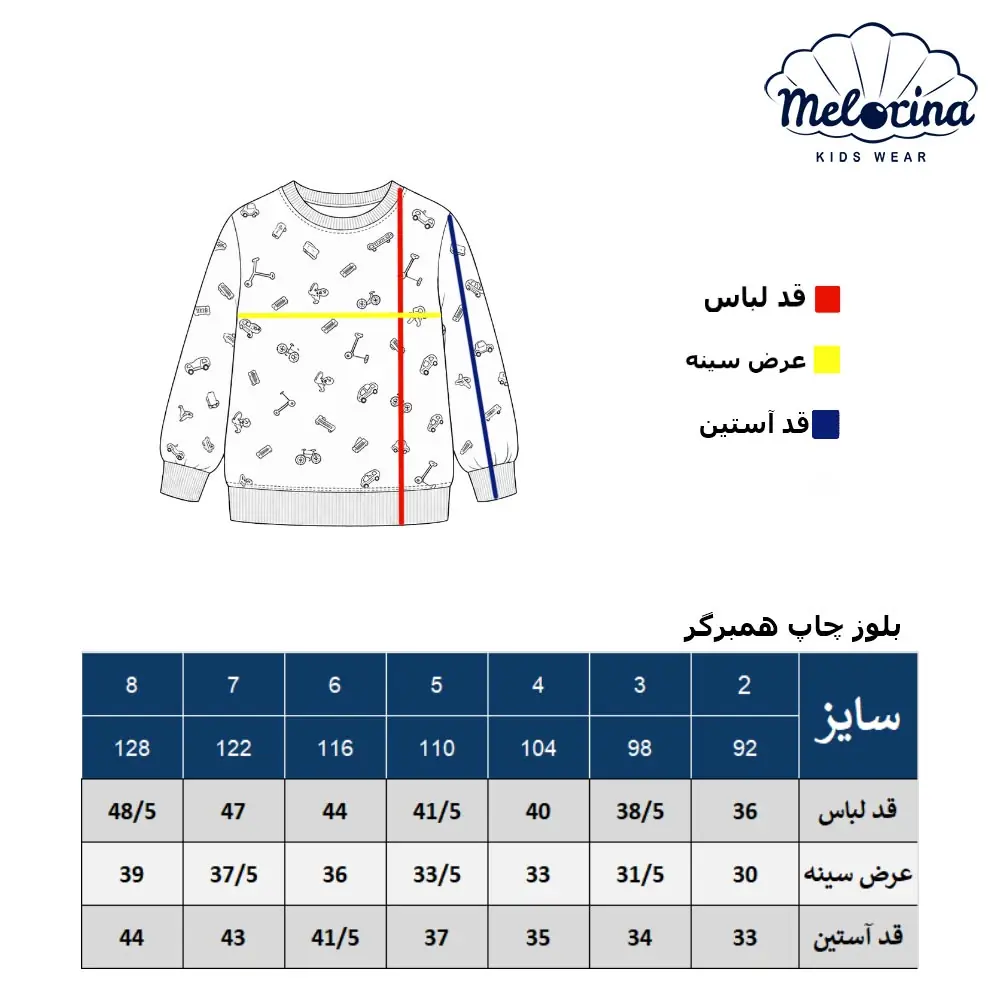 Hamburger print blouse