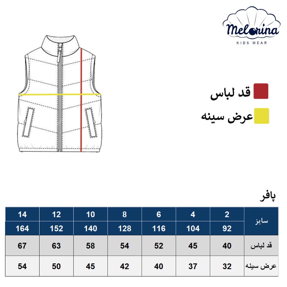 جدول پافر 4 puffer jacket 7